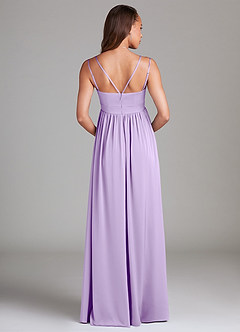 Azazie Emree Maternity Bridesmaid Dresses A-Line Stretch Satin Floor-Length Dress with Pockets image2
