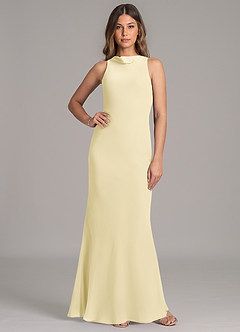 Azazie Allettie Bridesmaid Dresses Lemon Sorbet Mermaid Chiffon Dress image1