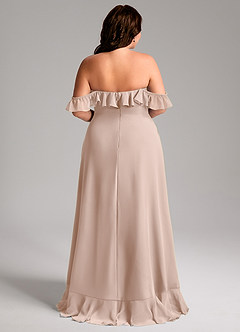 Azazie Lyra Bridesmaid Dresses English Rose A-Line Chiffon Convertible Dress image12