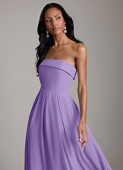 Azazie Lucienne Bridesmaid Dresses Tahiti A-Line Strapless Chiffon Convertible Dress image4