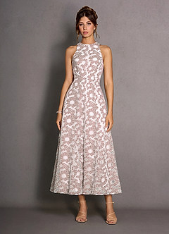 Selira Pink And White Maxi Dress image2