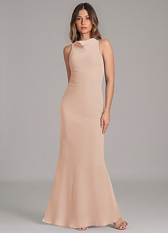 Azazie Allettie Bridesmaid Dresses English Rose Mermaid Chiffon Dress image4