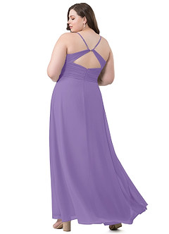 Azazie Haleigh Bridesmaid Dresses A-Line Pleated Chiffon Floor-Length Dress image3