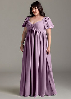 Azazie Madisynn Maternity Bridesmaid Dresses Bow Chiffon Floor-Length Dress image8