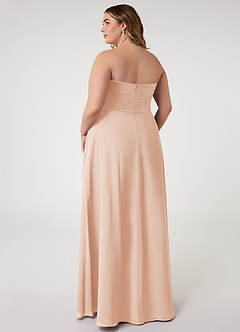 Azazie Arabella Allure Robes de demoiselle d'honneur Robe Trapèze Convertible en Mousseline de soie Encolure en Forme de Cœur Rose Perle image17