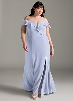 Azazie Sophie Bridesmaid Dresses Lavender A-Line Off the Shoulder Chiffon Convertible Dress image6