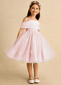 Azazie May Flower Girl Klänningar Klänning Balklänning i Tyll Plisserad image5