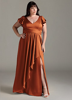 Azazie Omari Brautjungfernkleider A-Linie Stretch-Satin Kleid Kanel image9