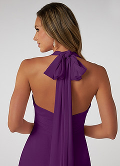 Azazie Fifi Bridesmaid Dresses Grape A-Line Strapless Chiffon Convertible Dress image4