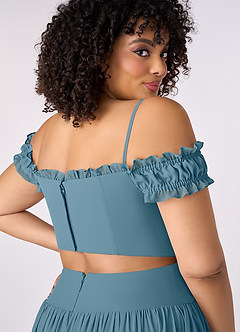 Barbie ♥ Azazie Bridesmaid Dresses Bermuda A-Line Off the Shoulder Chiffon Convertible Dress image13