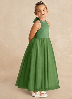 Azazie Bev Flower Girl Dresses Basil A-Line Convertible Tulle Dress image8