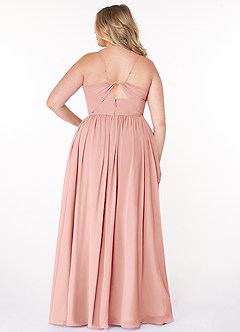 Azazie Cora Bridesmaid Dresses Rosette A-Line Pleated Chiffon Dress image7
