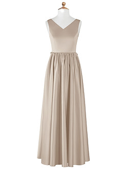 Azazie Hathaway Junior Frost A-Line Bow Stretch Satin Dress image7