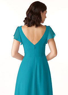 Azazie Omari Bridesmaid Dresses Jade A-Line Chiffon Dress image6