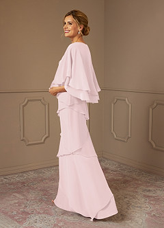 Azazie OHara Abiti per la Madre della Sposa Abito A-Line in Chiffon con Scollo a V Rosa Rossore image2