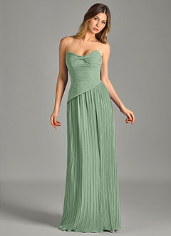 Azazie Becka Suknie dla druhen Linia A Bez ramiączek Szyfon Do ziemi Sukienka image4