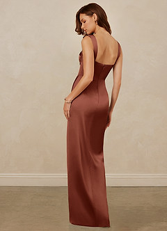 Christian Siriano Bridal for Azazie 1017 Bridesmaid Dresses Clay Sheath Sweetheart Neckline Stretch Satin Dress image6