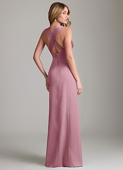 Azazie Cemion Bridesmaid Dresses Vintage Mauve A-Line Stretch Satin Dress image3
