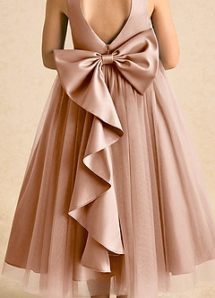 Azazie Solia Sukienki dla dziewczynek sypiących kwiaty Suknia balowa Tiul Długość kostki Sukienka image7