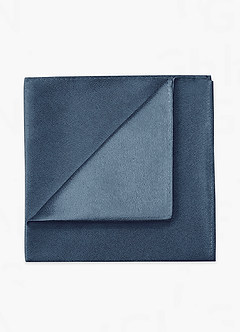 front Conjunto de pajarita y pañuelo de bolsillo de satén metalizado