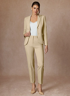 front Whitney Szampan Marynarka Ze Stretchem Strukturalnym