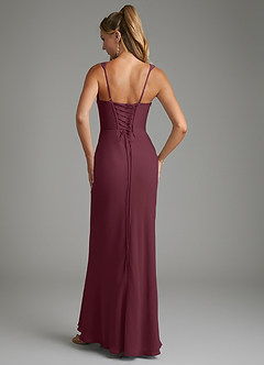 Azazie Asa Bridesmaid Dresses Cabernet Sheath Corset Chiffon Dress image2