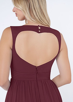 Azazie Raine Final Sale Matcha A-Line Sweetheart Ruched Chiffon Dress image6