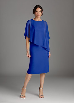 Azazie Sparrow Mother of the Bride Dresses Royal Blue Sheath Sequins Chiffon Dress image1