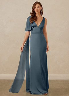 Christian Siriano Bridal for Azazie 1011 Bridesmaid Dresses Twilight Mermaid Bow Stretch Satin Dress image6