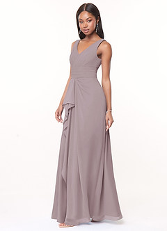 Azazie Julianna Bridesmaid Dresses Dusk A-Line Chiffon Dress image3