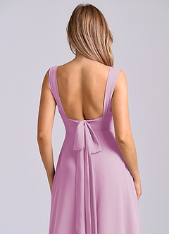 Azazie Beatrice Robes de demoiselle d'honneur Robe Trapèze en Mousseline de soie Encolure en Forme de Cœur Rose Bonbon image7