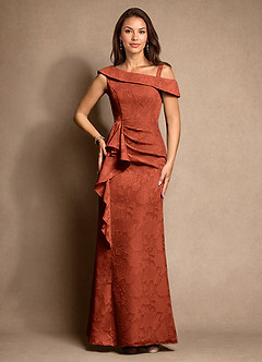 Azazie Hamptons Suknie dla Matki Panny Młodej Linia A Pofałdowany Kwiatowe wypalenie Długość podłogi Sukienka image6