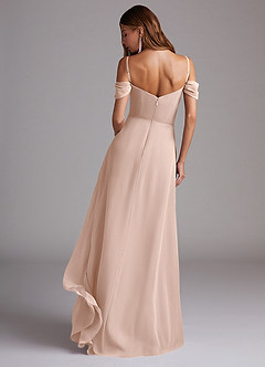 Azazie Marley Bridesmaid Dresses English Rose A-Line Off the Shoulder Chiffon Convertible Dress image2