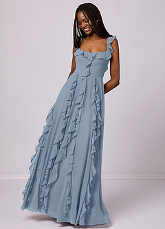 Barbie ♥ Azazie Bridesmaid Dresses A-Line Chiffon Floor-Length Dress with Pockets image5