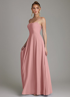 Azazie Elita Bridesmaid Dresses Dusty Rose A-Line Pleated Chiffon Dress image5