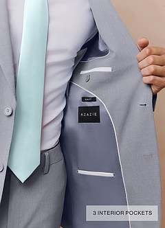 front Savile Gris Costume en laine mélangée
