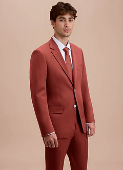 front Ethan Burgundy Refined Weave Performance Suit Jacket