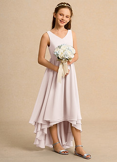 Azazie Kitten Junior Formal Flower Girl Klänningar Klä A-Line i Chiffong image3