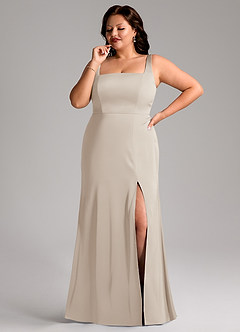 Azazie Frostine Bridesmaid Dresses Frost A-Line Bow Stretch Satin Dress image10