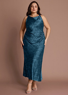 Gelina Navy Black Maxi Dress image9