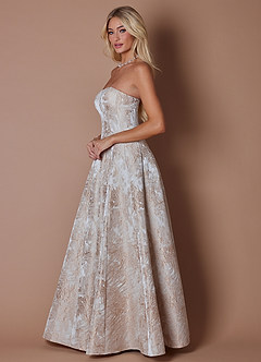 Lory Gold Taupe Gown image7