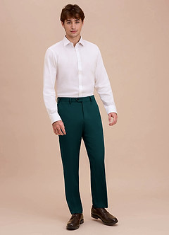 front Ethan Pine Refined Weave Dress Pants