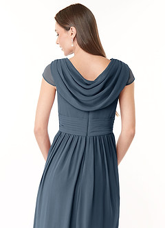 Azazie Organa Bridesmaid Dresses Neptune A-Line Pleated Chiffon Dress image6