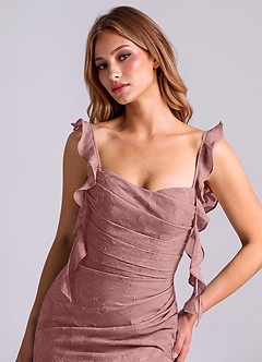 Azazie Jessamine Suknie dla druhen Syrena Gorset Kwiatowe wypalenie Do ziemi Sukienka image7