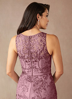 Azazie Herrin Mother of the Bride Dresses Vintage Mauve Mermaid Lace Dress image7