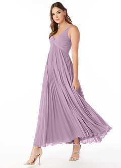 Azazie Raychelle Bridesmaid Dresses Wisteria A-Line V-Neck Chiffon Dress image4