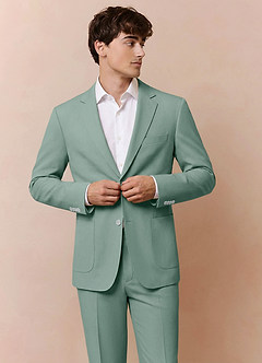 front Owen Matcha Chaqueta de traje ligera a medida