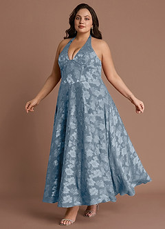 Isabeau Dusty Blue Midi Dress image9