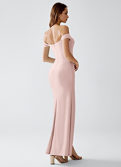 Crala Powder Pink Stretch Knit Maxi Dress image3