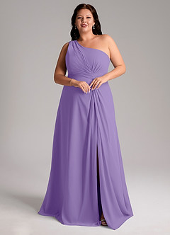 Azazie Brooke Jurken voor bruidsmeisjes Jurk van Chiffon met A-Lijn One-Shoulder Tahiti image10